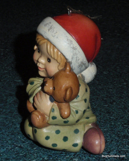 "All I Want For Christmas" Anri Sarah Kay Wood Carved Christmas Ornament #57503 SIGNED WIth Original Box!