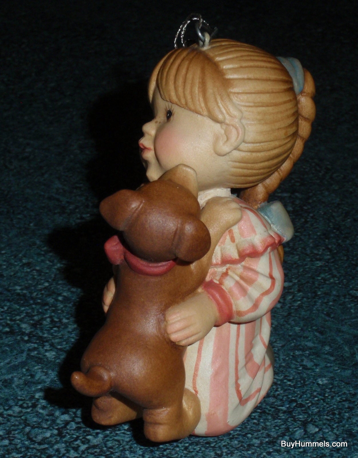 "Christmas Puppy" Anri Sarah Kay Wood Carved Christmas Ornament Figurine With Original Box!
