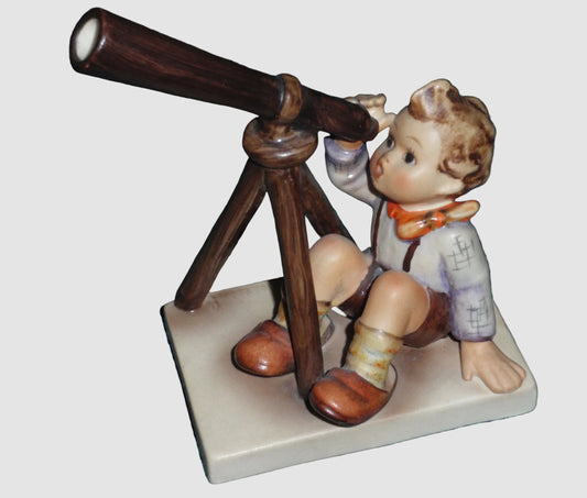 Goebel Hummel Star Gazer 132 TMK-1 Crown Mark Boy with Telescope Antique
