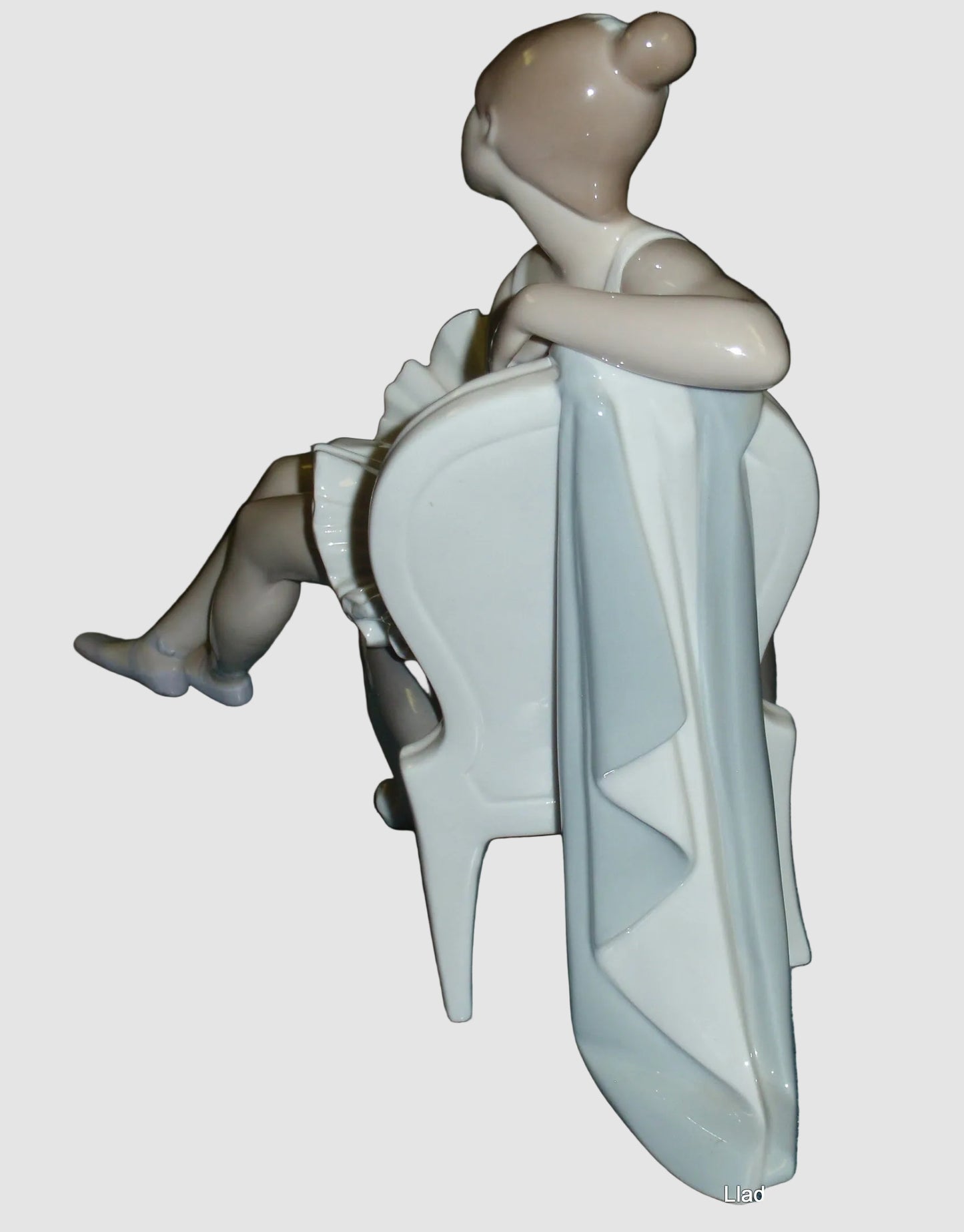 "Classic Dance" Lladro Porcelain Figurine #4847 - Seated Ballerina (12.5")