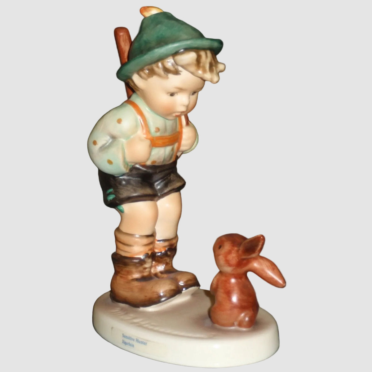 Goebel Hummel Sensitive Hunter Figurine 6 I Large Boy Bunny Rabbit Jägerlein Arthur Moeller Vintage Germany Porcelain Matte Finish