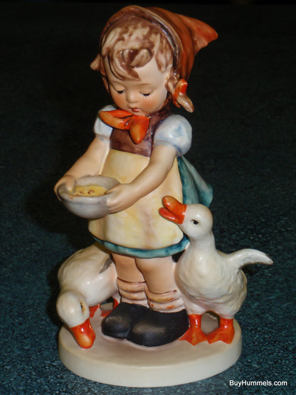 LARGE "Be Patient" Goebel Hummel Figurine #197/1 - Little Girl Feeding Ducks!