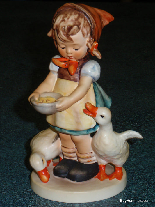 LARGE "Be Patient" Goebel Hummel Figurine #197/1 - Little Girl Feeding Ducks!