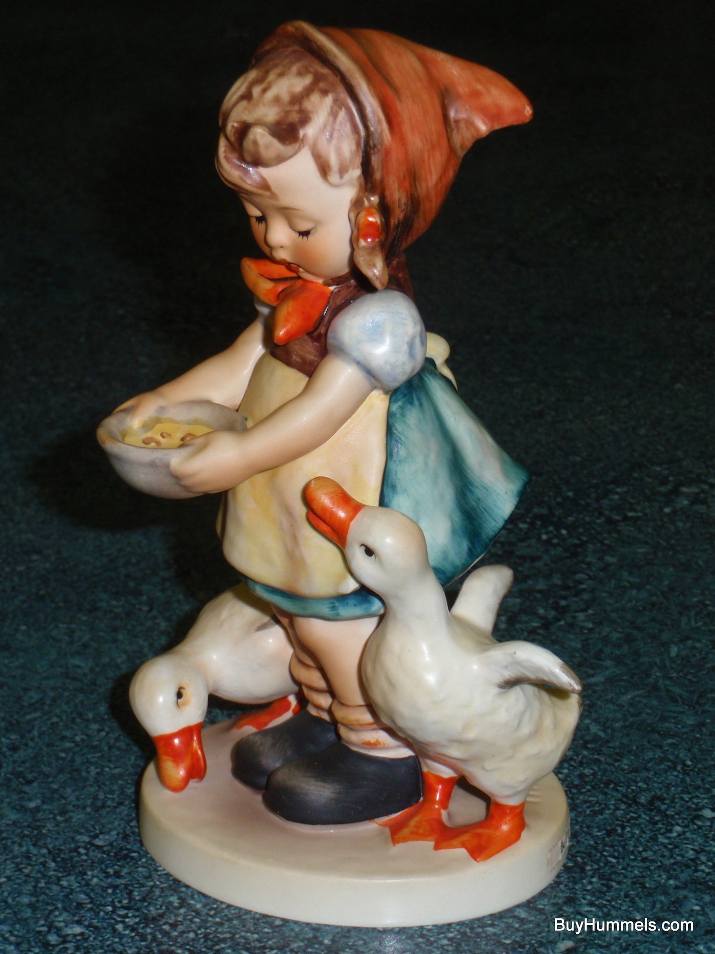 LARGE "Be Patient" Goebel Hummel Figurine #197/1 - Little Girl Feeding Ducks!