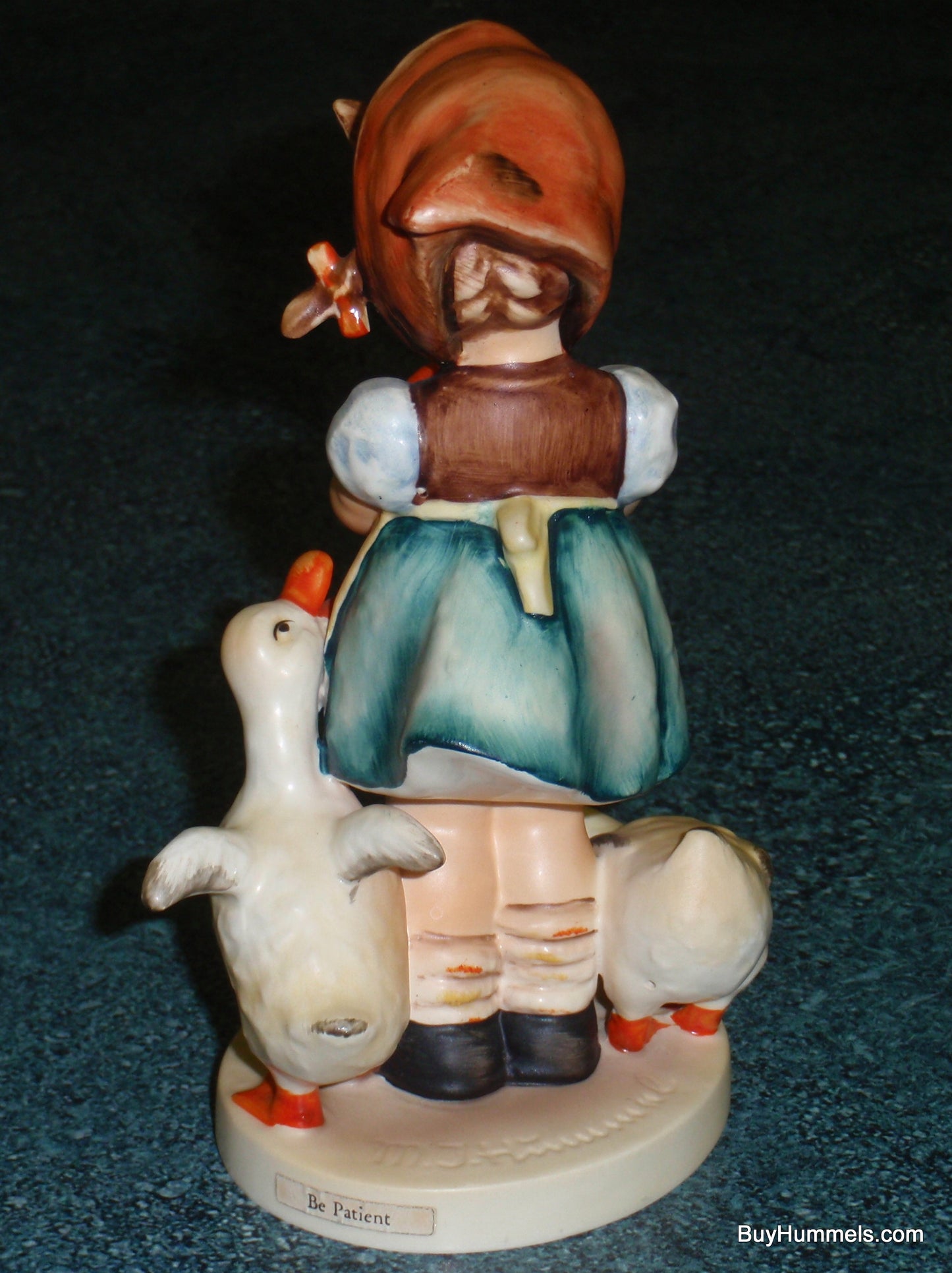LARGE "Be Patient" Goebel Hummel Figurine #197/1 - Little Girl Feeding Ducks!