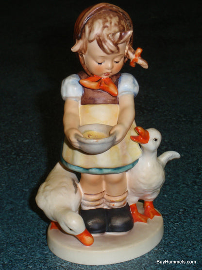 LARGE "Be Patient" Goebel Hummel Figurine #197/1 - Little Girl Feeding Ducks!