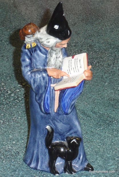 **ULTRA RARE** Royal Doulton The Wizard Figurine HN2877 With Owl Cat Spell Book - Halloween Gift!