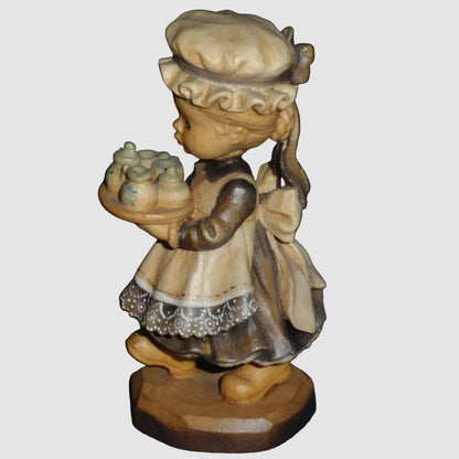 "Afternoon Tea" Anri Sarah Kay Wood Carving Figurine #653040 (4" LE)