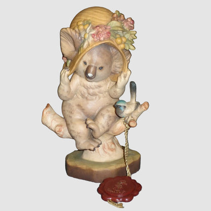 "A Little Bird Told Me" Anri Sarah Kay Koala Figurine #653601 (5.5" LE)