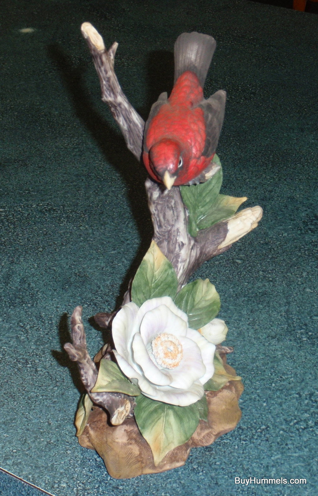 10" LIMITED EDITION Andrea by Sadek Scarlet Tanager Bird Figurine Japan #1992 - GIFT!