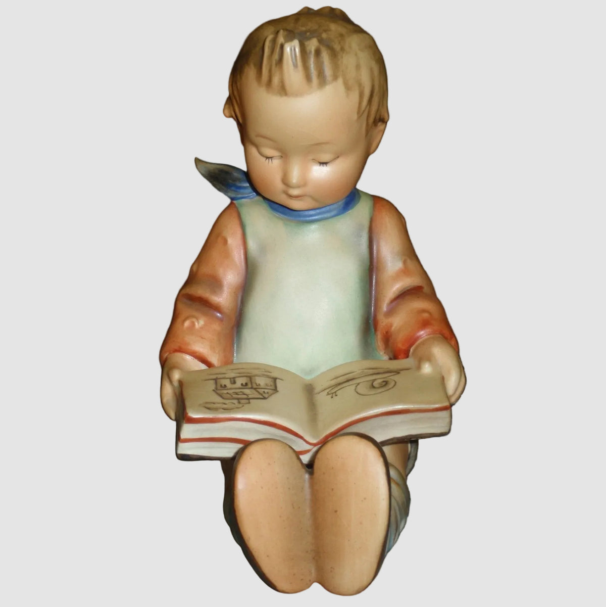 "Bookworm Boy" Goebel Hummel Bookend Figurine #14/A (TMK-2 Full Bee)