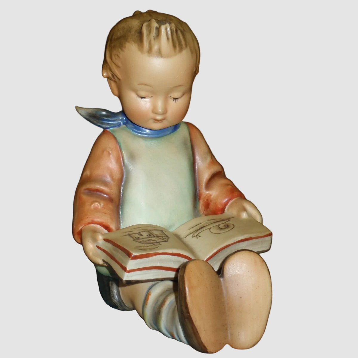 "Bookworm Boy" Goebel Hummel Bookend Figurine #14/A (TMK-2 Full Bee)