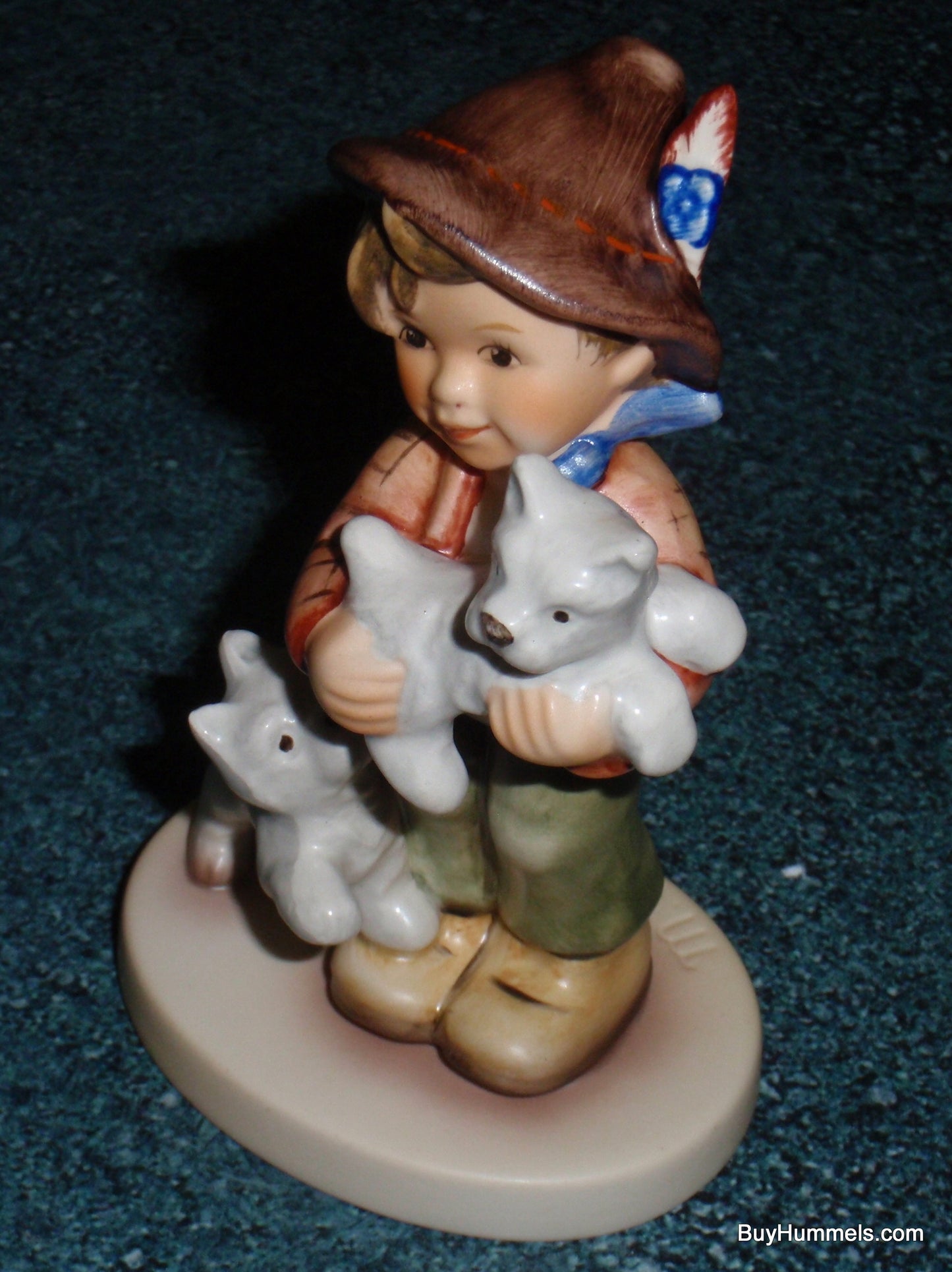 Goebel Hummel Figurine "Frisky Friends" #2008 Boy with Puppies