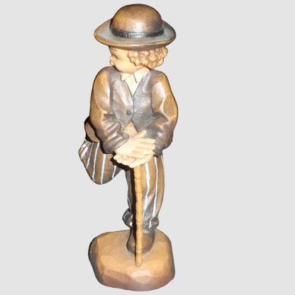 "Stepping Out" Anri Juan Ferrandiz Charlie Chaplin Wood Carved Figurine (6")