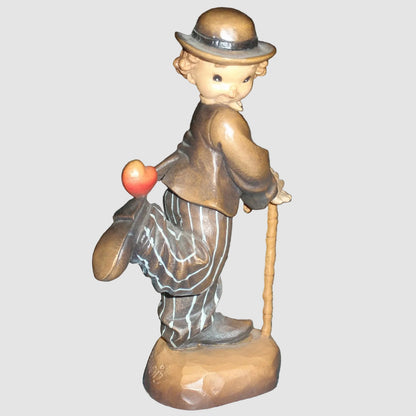 "Stepping Out" Anri Juan Ferrandiz Charlie Chaplin Wood Carved Figurine (6")