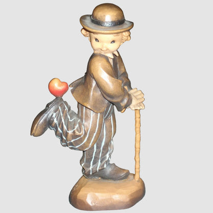 "Stepping Out" Anri Juan Ferrandiz Charlie Chaplin Wood Carved Figurine (6")