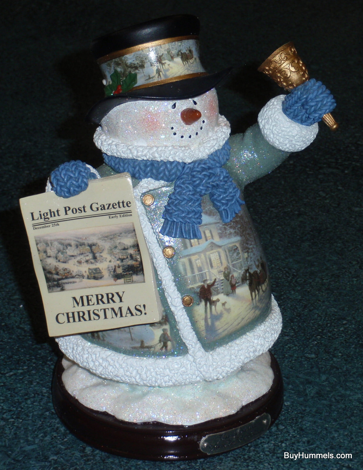 "Home for the Holidays" Thomas Kinkade Snowman Bradford Exchange Christmas Gift!