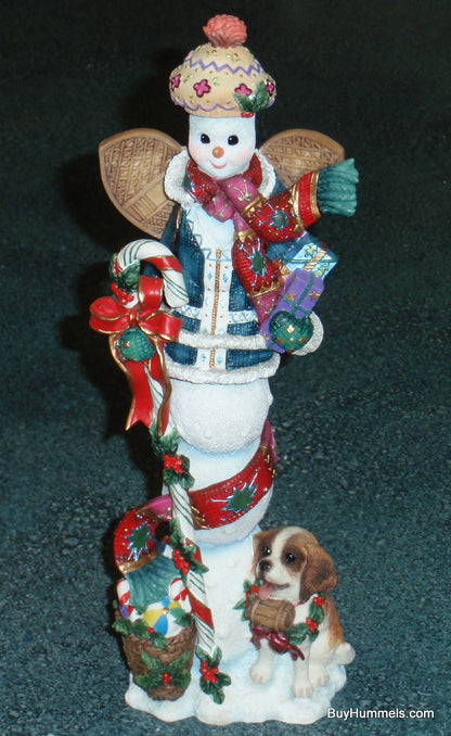 2005 Lenox Winter Stroll Snowman And Puppy Dog Christmas Decoration - GIFT!