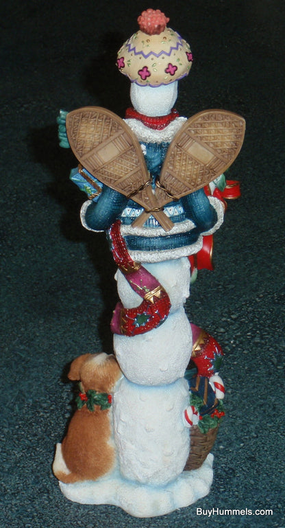 2005 Lenox Winter Stroll Snowman And Puppy Dog Christmas Decoration - GIFT!