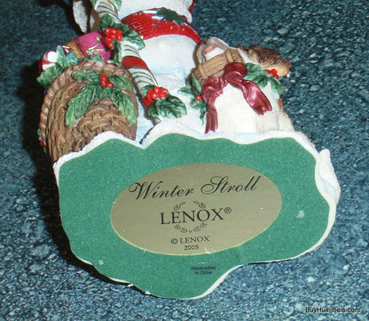 2005 Lenox Winter Stroll Snowman And Puppy Dog Christmas Decoration - GIFT!