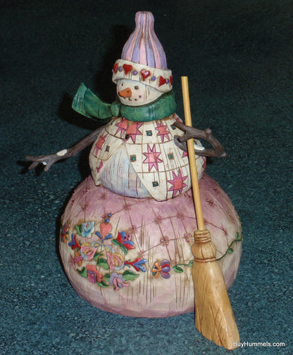 Jim Shore Figurine Winter's Warmth Snowman 112249 Heartwood Creek Christmas Gift