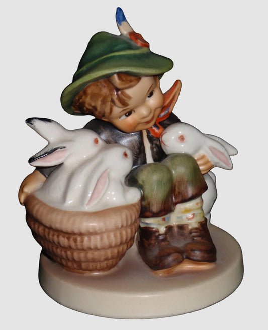 "Playmates" Goebel Hummel Figurine #58/0 - Boy with Bunnies