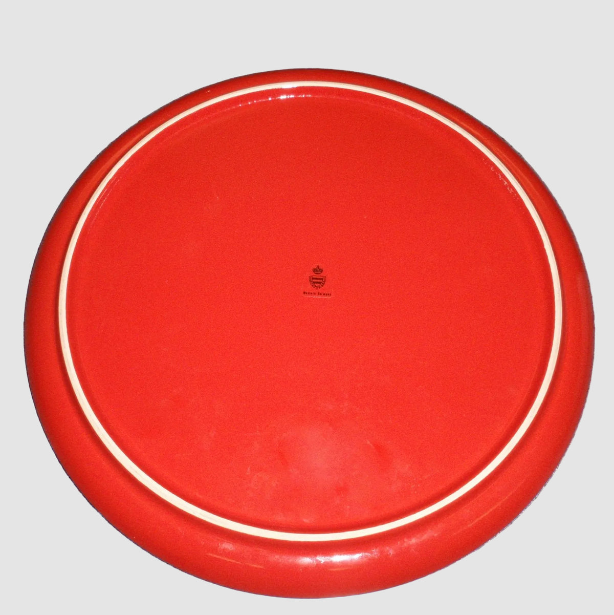 Waechtersbach Germany Red Christmas Tree Serving Platter / Cookie Plate - 12-3/8"