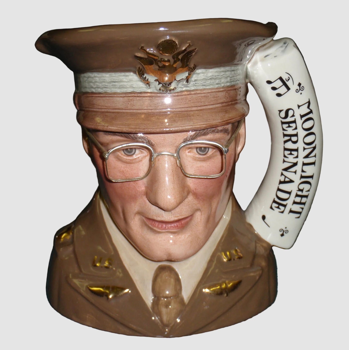 Royal Doulton Glenn Miller Character Jug D6970 Moonlight Serenade Airplane Bandleader Vintage England