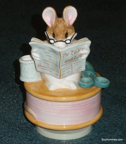 Beatrix Potter TAILOR of GLOUCESTER Mouse Wind Up Musical Figurine by Schmid