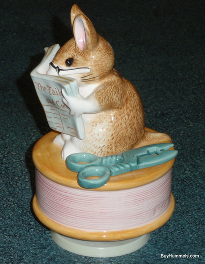 Beatrix Potter TAILOR of GLOUCESTER Mouse Wind Up Musical Figurine by Schmid