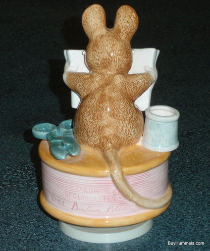 Beatrix Potter TAILOR of GLOUCESTER Mouse Wind Up Musical Figurine by Schmid