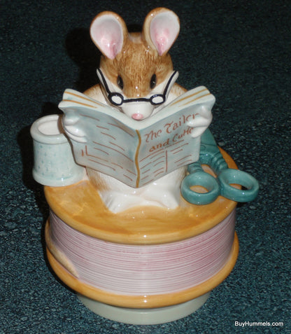 Beatrix Potter TAILOR of GLOUCESTER Mouse Wind Up Musical Figurine by Schmid