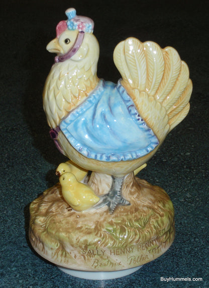 Beatrix Potter Figurine Roating Music Box "Sally Henny Penny" - Cute Farm Life Chicken Collectible Gift!