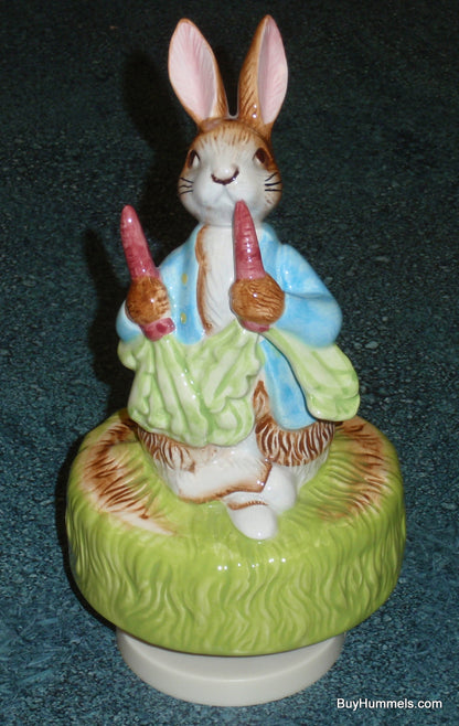1989 Beatrix Potter "Peter Rabbit" It's a Small World Rotating Music Box