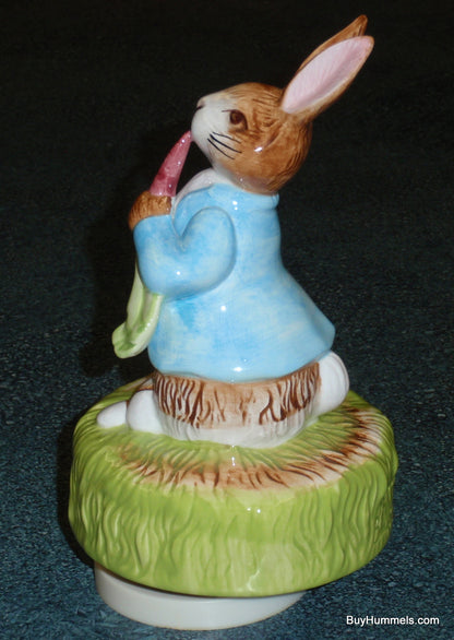 1989 Beatrix Potter "Peter Rabbit" It's a Small World Rotating Music Box