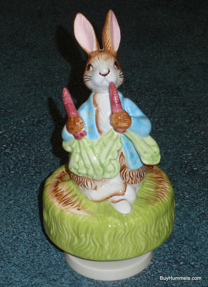 1989 Beatrix Potter "Peter Rabbit" It's a Small World Rotating Music Box