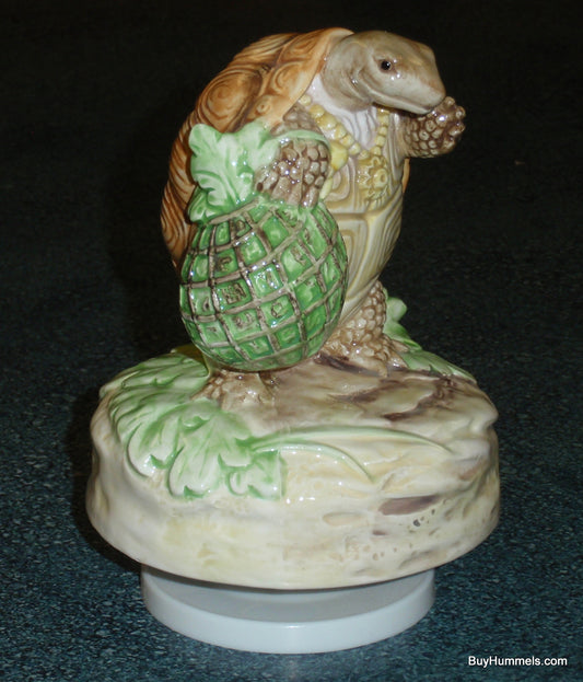 Schmid Beatrix Potter Mr. Alderman Ptolemy Turtle Music Box Rotates And Plays Zip-a-Dee-Doo-Dah