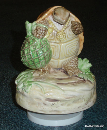 Schmid Beatrix Potter Mr. Alderman Ptolemy Turtle Music Box Rotates And Plays Zip-a-Dee-Doo-Dah