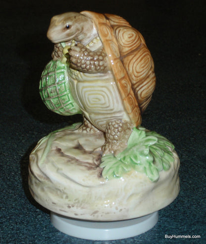 Schmid Beatrix Potter Mr. Alderman Ptolemy Turtle Music Box Rotates And Plays Zip-a-Dee-Doo-Dah