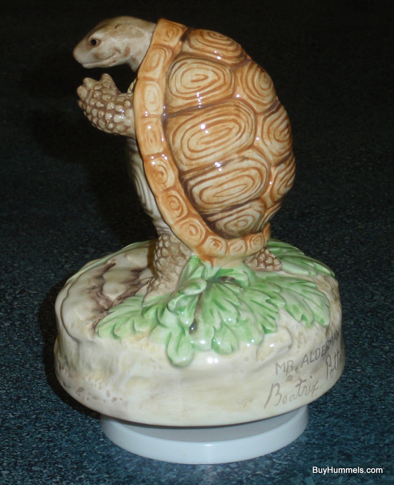 Schmid Beatrix Potter Mr. Alderman Ptolemy Turtle Music Box Rotates And Plays Zip-a-Dee-Doo-Dah