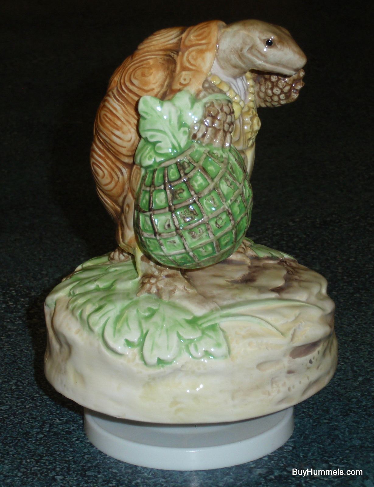Schmid Beatrix Potter Mr. Alderman Ptolemy Turtle Music Box Rotates And Plays Zip-a-Dee-Doo-Dah