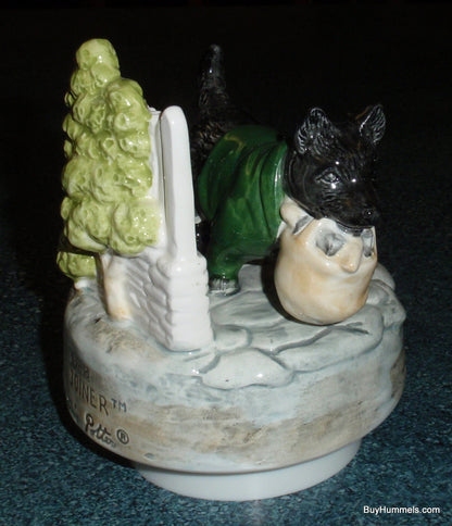 Scottie Dog Music Box Beatrix Potter John Joiner Schmid Rotates And Plays "Whistle A Happy Tune"