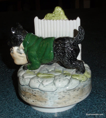 Scottie Dog Music Box Beatrix Potter John Joiner Schmid Rotates And Plays "Whistle A Happy Tune"