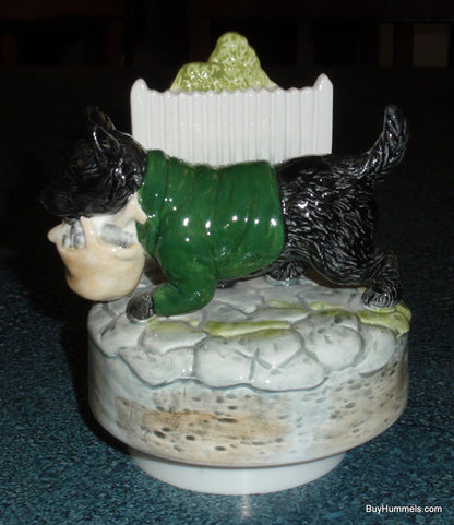 Scottie Dog Music Box Beatrix Potter John Joiner Schmid Rotates And Plays "Whistle A Happy Tune"