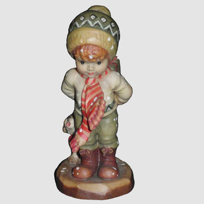 "Tis The Season" ANRI Sarah Kay Hand Carved Wood 4" Limited Edition Christmas Figurine