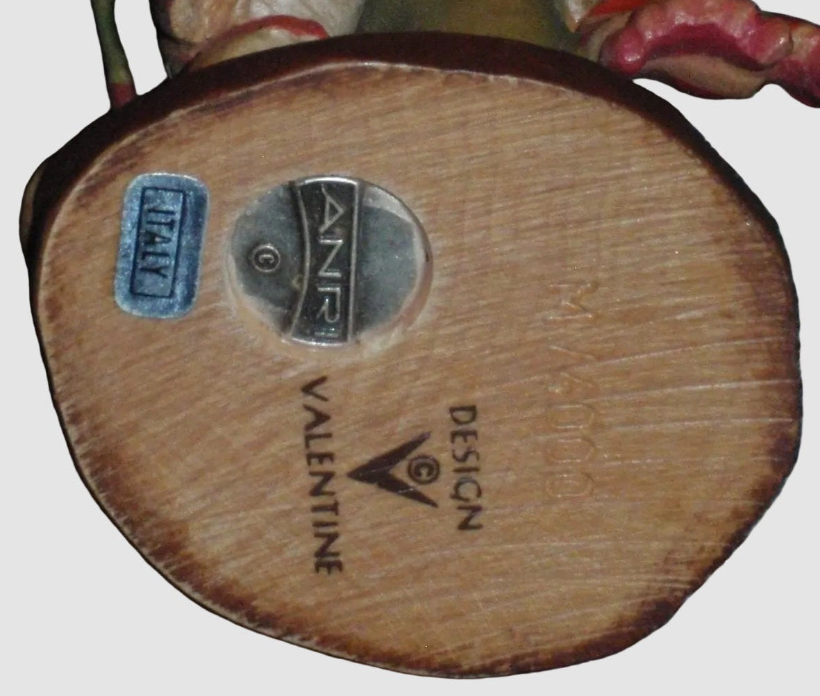 "Tis The Season" ANRI Sarah Kay Hand Carved Wood 4" Limited Edition Christmas Figurine