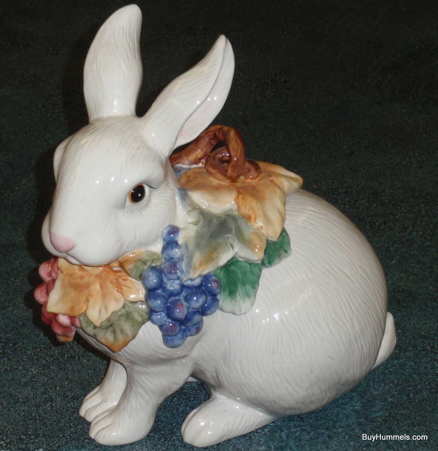 Bunny Rabbit Cookie Jar 11.25" Fitz And Floyd Essentials Fruits