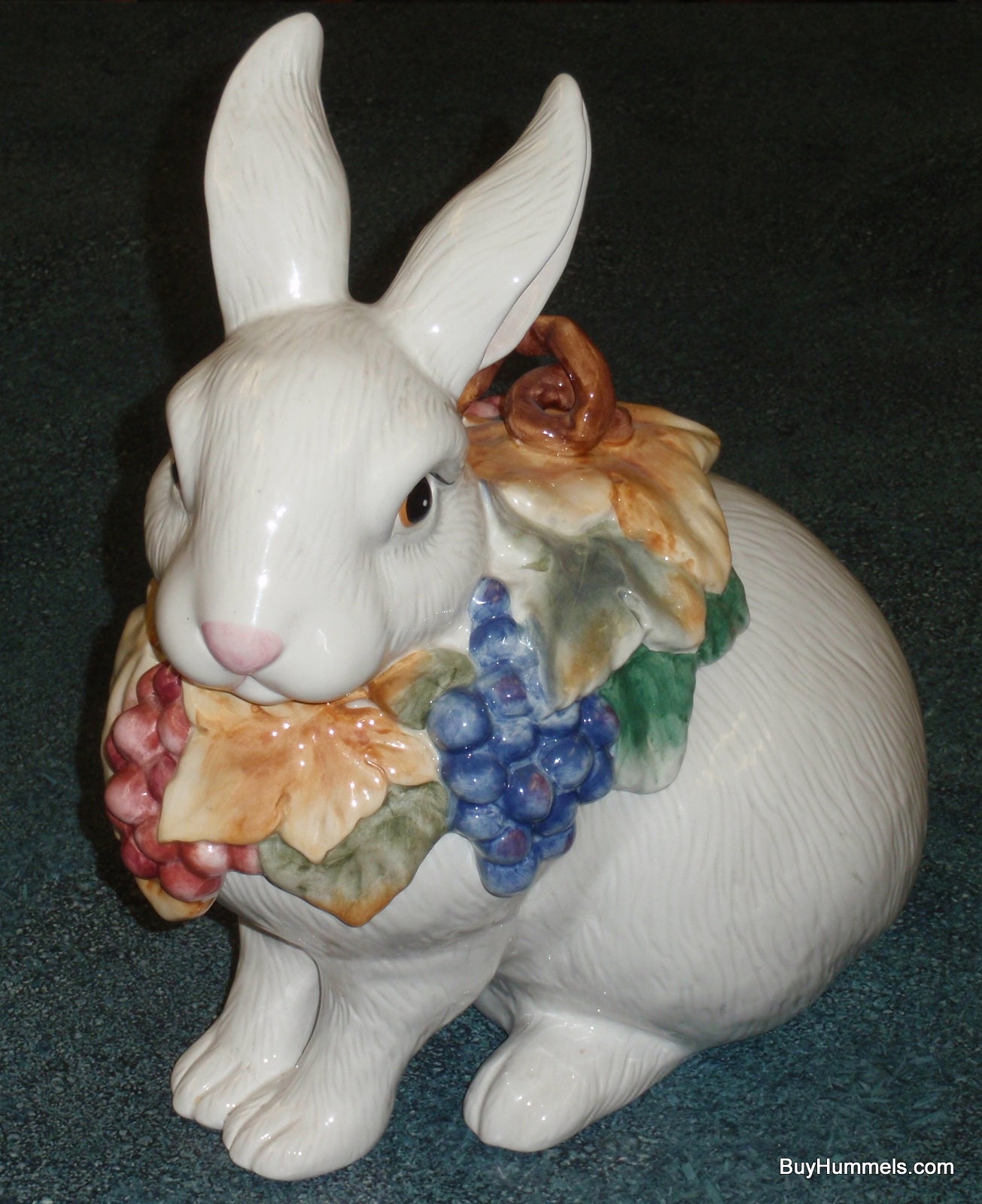 Bunny Rabbit Cookie Jar 11.25" Fitz And Floyd Essentials Fruits