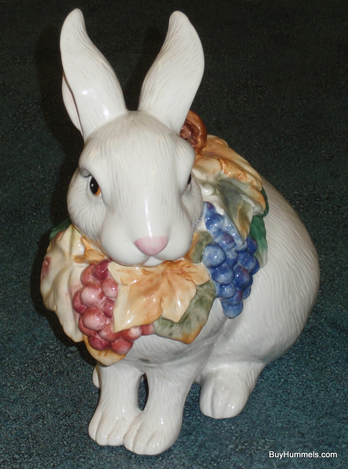 Bunny Rabbit Cookie Jar 11.25" Fitz And Floyd Essentials Fruits