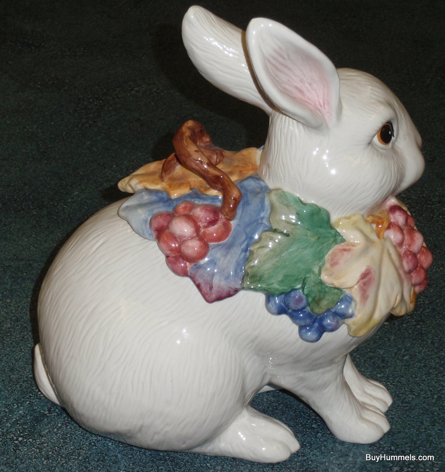 Bunny Rabbit Cookie Jar 11.25" Fitz And Floyd Essentials Fruits
